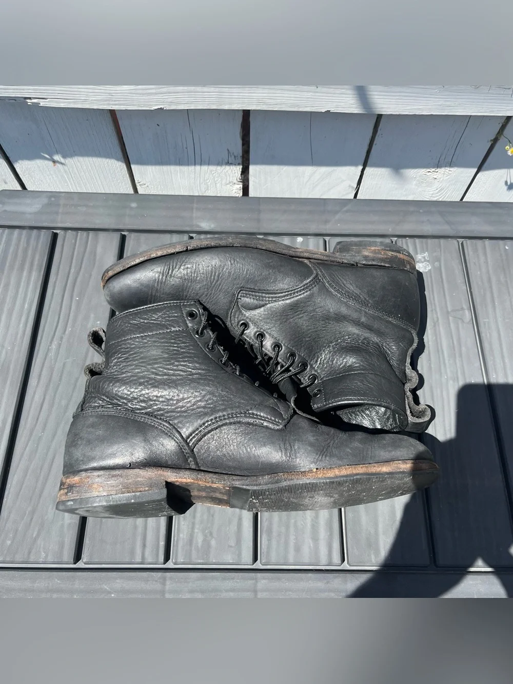 Wings + Horns x Dayton Service Boots Black Leather Size 9.5 EE